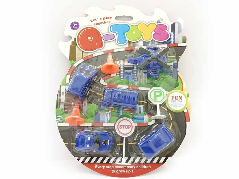 Pull Back Police Car & Pull Back Airplane(5in1) toys