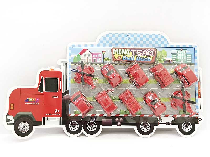 Pull Back Fire Engine & Pull Back Plane(10in1) toys