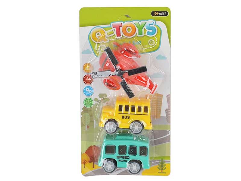 Pull Back Car & Pull Back Airplane(3in1) toys
