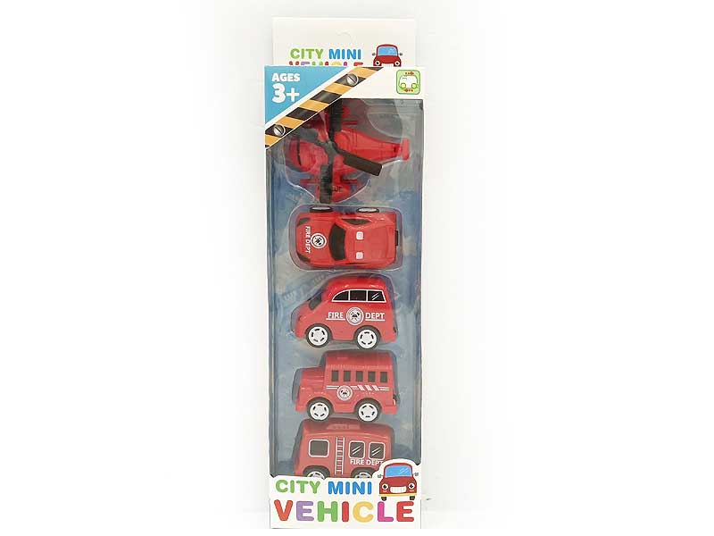 Pull Back Fire Engine & Pull Back Plane(5in1) toys