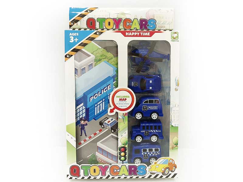 Pull Back Police Car & Pull Back Airplane Set(5in1) toys