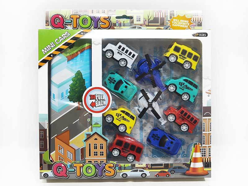 Pull Back Car & Pull Back Airplane Set(10in1) toys