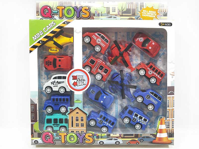 Pull Back Car & Pull Back Airplane Set(15in1) toys