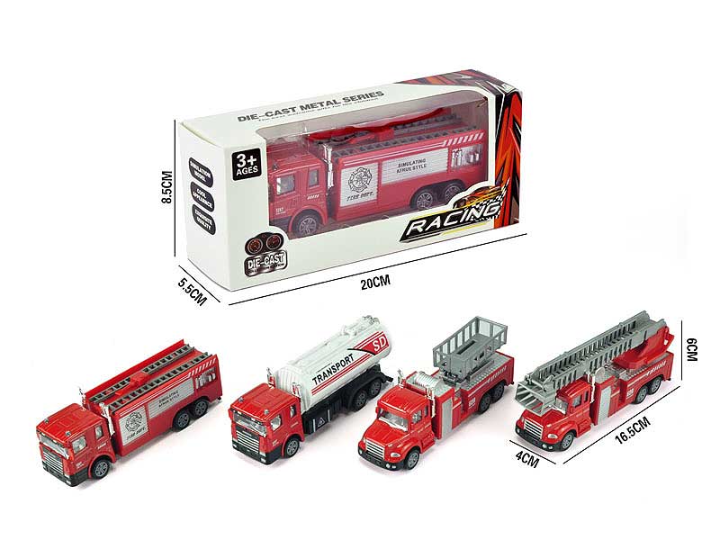 Pull Back Fire Engine(4S) toys