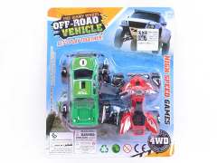 Pull Back Cross-country Car & Pull Back Motorcycle(2in1)