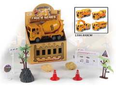 Pull Back Construction Car Set(4S)