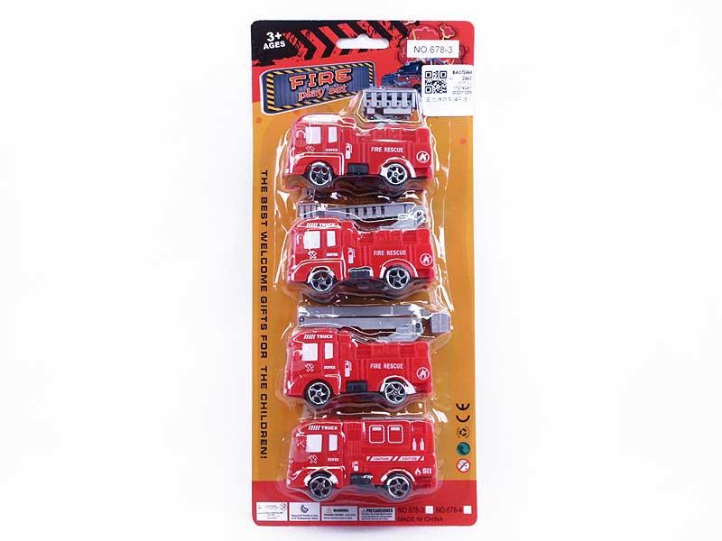 Pull Back Fire Engine(4in1) toys