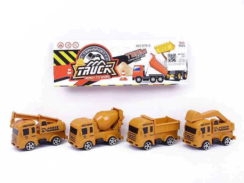 Pull Back Construction Truck(4in1) toys