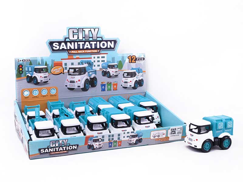 Pull Back Sanitation Truck(12in1) toys