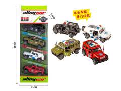 Die Cast Police Car Pull Back(4in1) toys