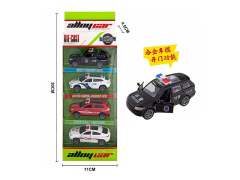 Die Cast Police Car Pull Back(4in1) toys