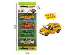 Die Cast Taxi Pull Back(4in1) toys