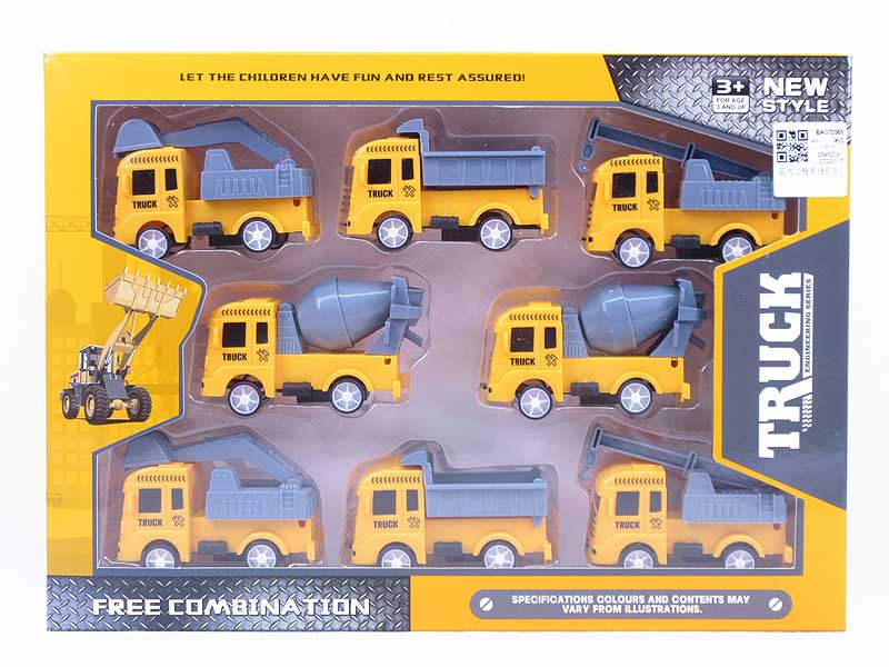 Pull Back Construction Truck(8in1) toys