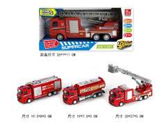 1:50 Die Cast Fire Engine Pull Back(3S)