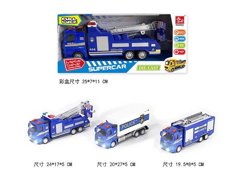 1:50 Metal Pull Back Police Car W/L_S(3S) toys