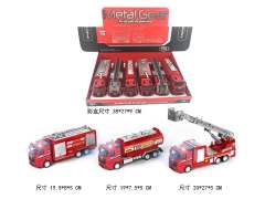 1:50 Die Cast Fire Engine Pull Back W/L_S(6in1)