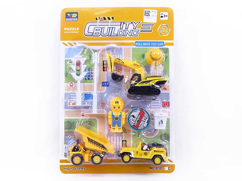 Pull Back Construction Truck Set(3in1) toys