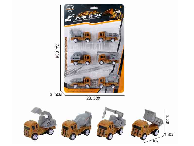 Pull Back Construction Truck(6in1) toys