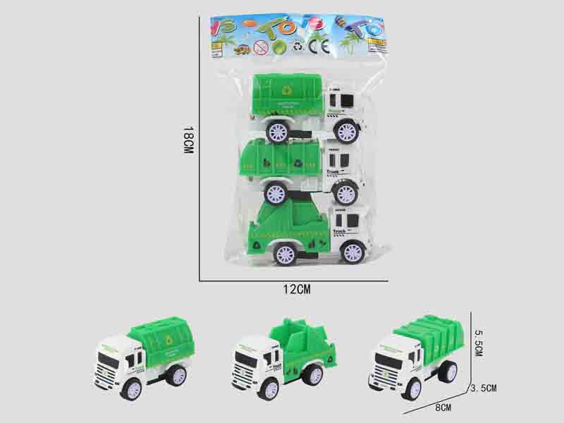 Pull Back Sanitation Car(3in1) toys