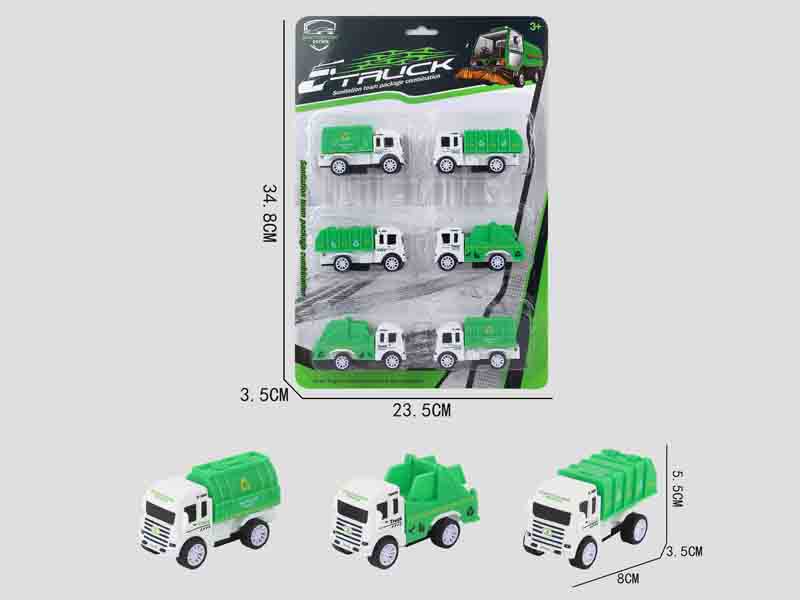 Pull Back Sanitation Truck(6in1) toys