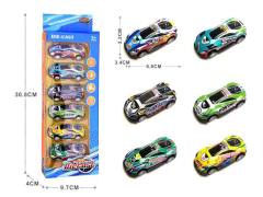 1:64 Die Cast Car Pull Back(6in1)