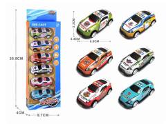 1:64 Die Cast Car Pull Back(6in1)