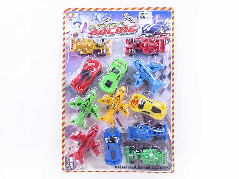 Pull Back Equation Car & Car & Airplane(12in1) toys