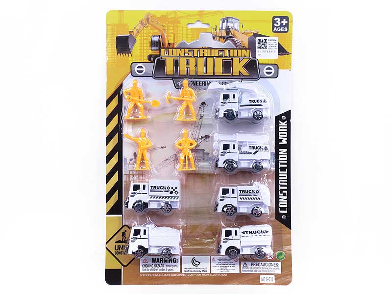 Pull Back Construction Truck Set(6in1) toys