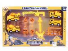 Pull Back Construction Truck Set(4in1) toys