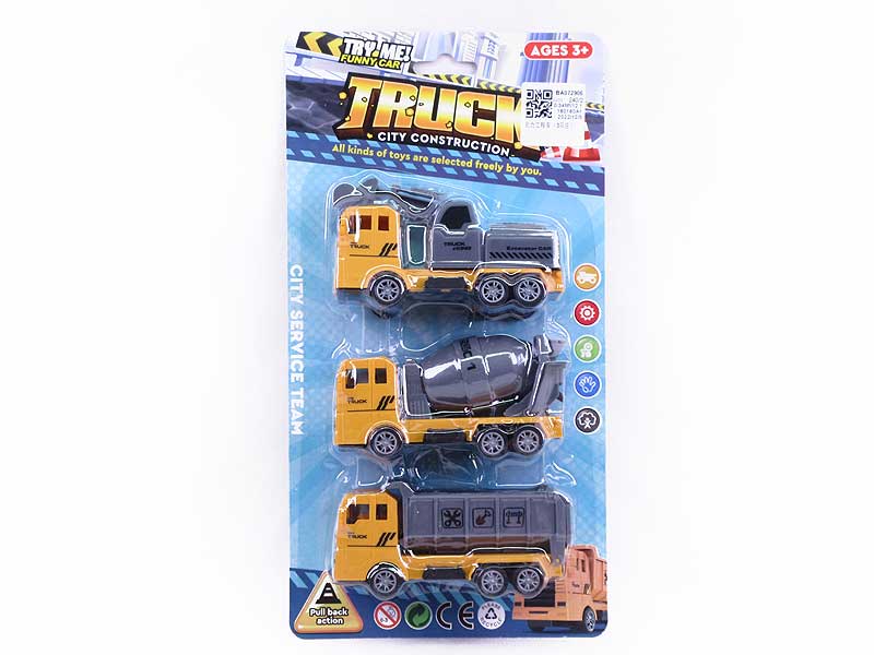 Pull Back Construction Truck(3in1) toys