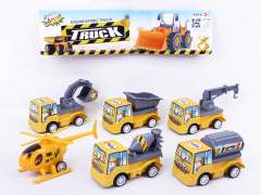 Pull Back Construction Truck & Pull Back Plane(6in1)