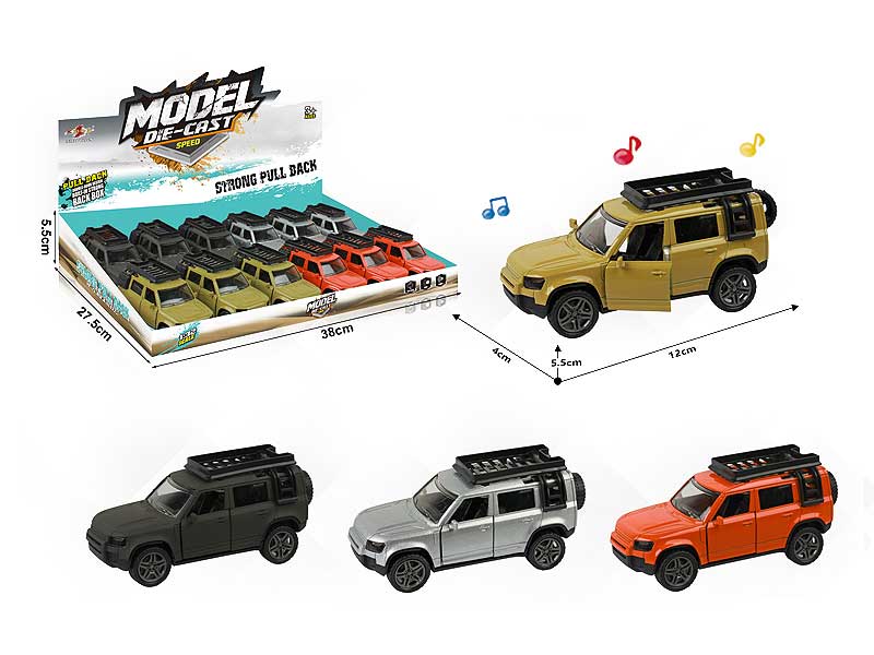 1:32 Die Cast Car Pull Back W/L_M(12in1) toys