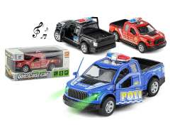 1:32 Die Cast Police Car Pull Back W/L_M(3C) toys