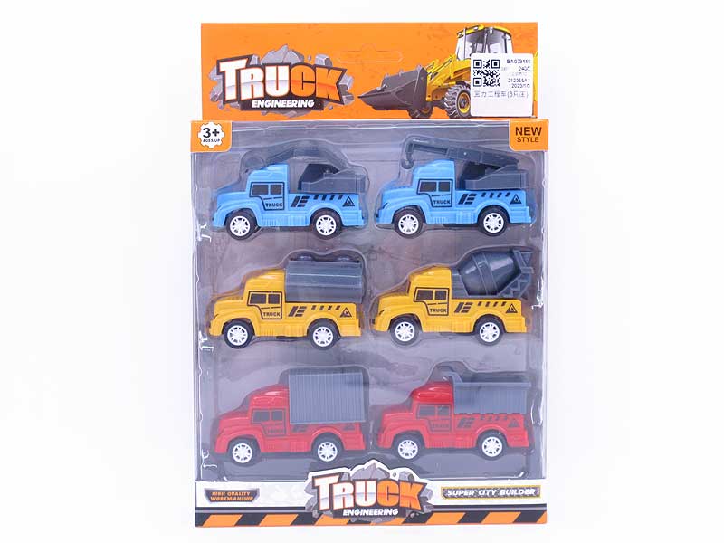 Pull Back Construction Truck(6in1) toys