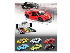 1:42 Die Cast Sports Car Pull Back(12in1)