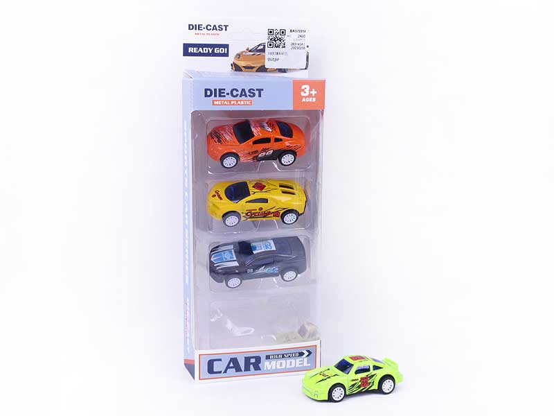 Die Cast Sports Car Pull Back(4in1) toys