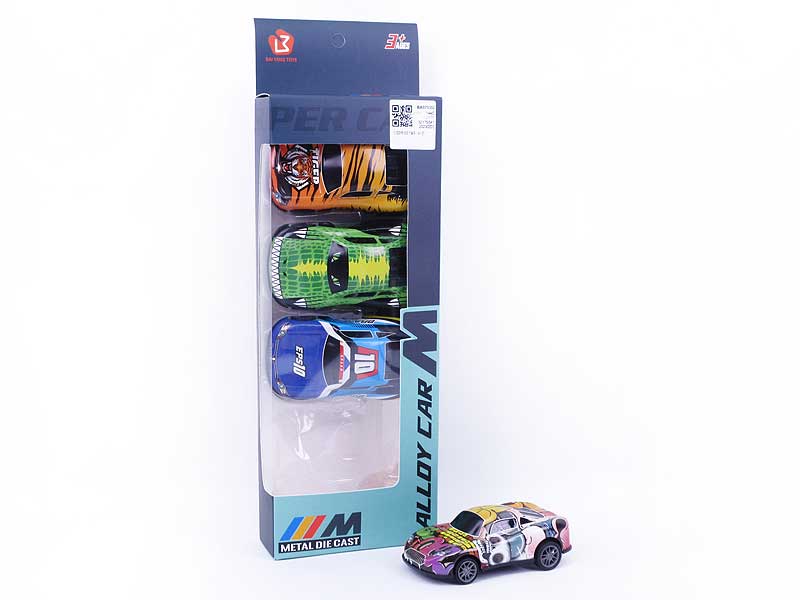 10.5CM Pull Back Sports Car(4in1) toys