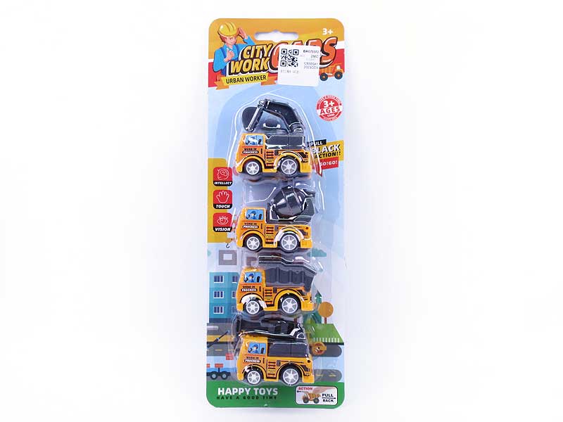 Pull Back Construction Truck(4in1) toys