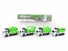 Pull Back Sanitation Truck(4in1) toys