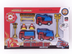 Pull Back Fire Engine Set