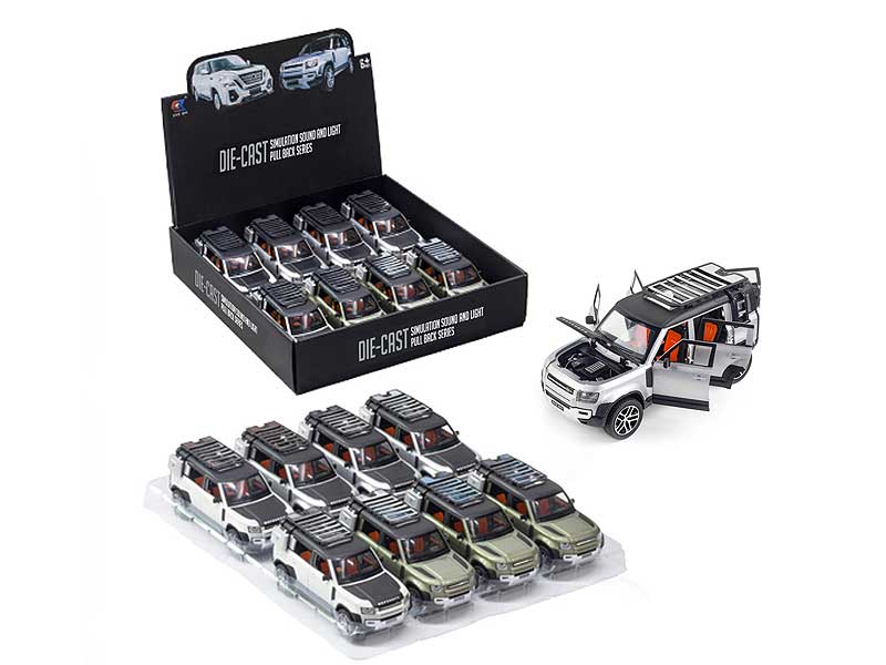 1:24 Die Cast Car Pull Back W/L_S(8in1) toys