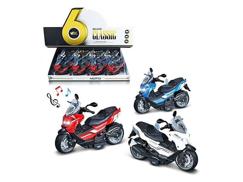 1:12 Die Cast Motorcycle Pull Back W/L_M(12in1) toys