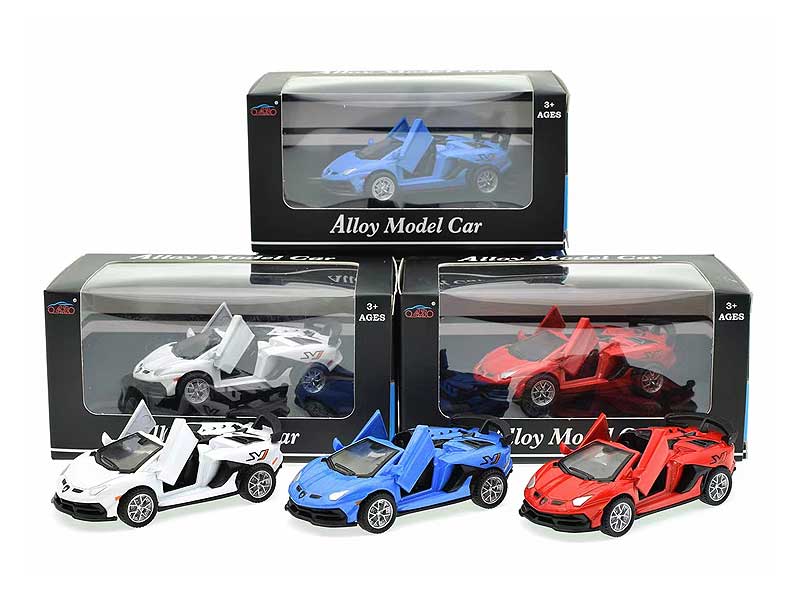 1:43 Die Cast Sports Car Pull Back(3C) toys