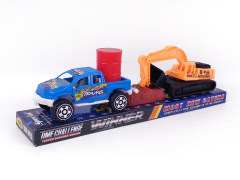 Pull Back Racing Car & Pull Back Construction Truck