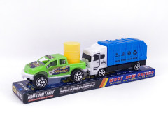 Pull Back Racing Car & Pull Back Sanitation Truck toys