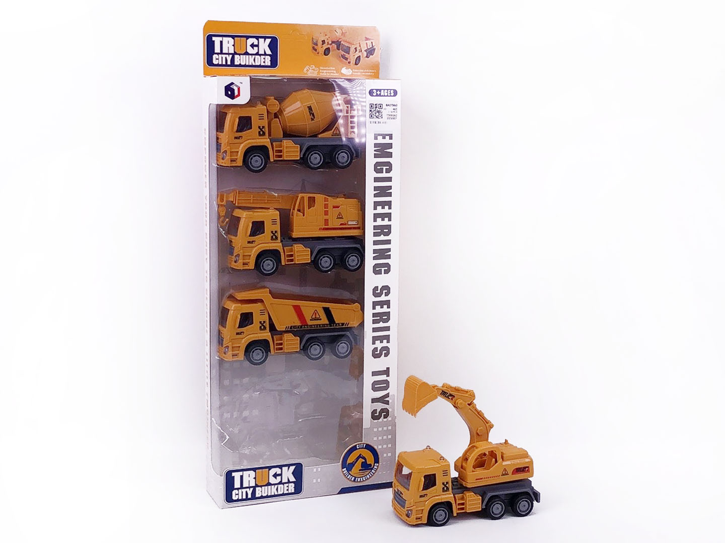 Pull Back Construction Truck(4in1) toys