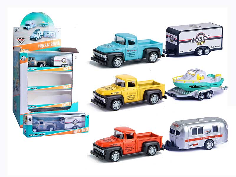 Die Cast Truck Pull Back(16in1) toys