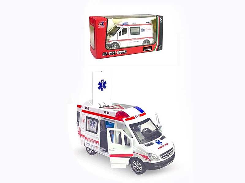 1:32 pull back die cast ambulance toys