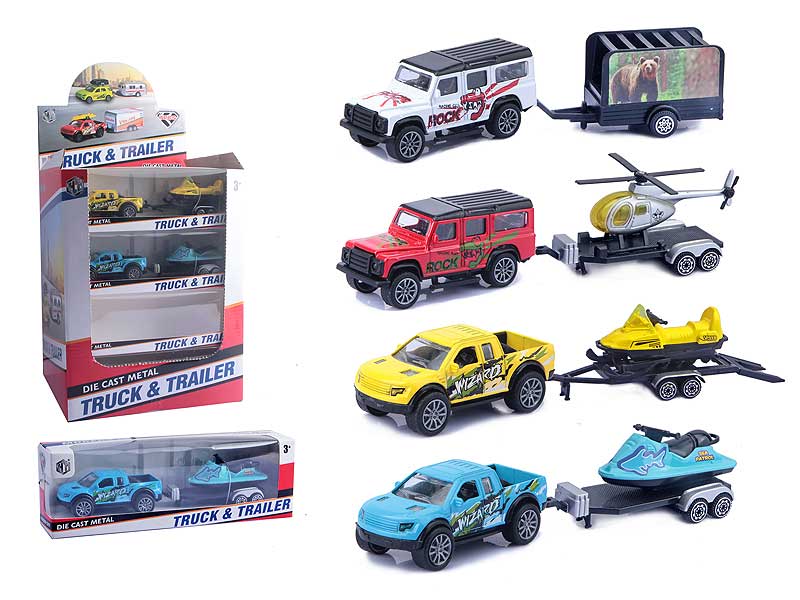 Die Cast Truck Pull Back(16in1) toys