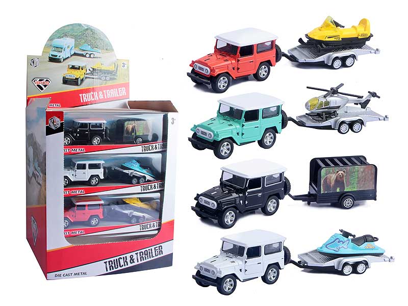 Die Cast Truck Pull Back(16in1) toys